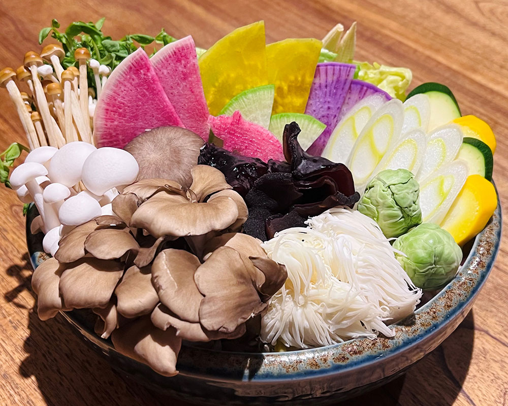 彩り野菜としゃぶしゃぶ