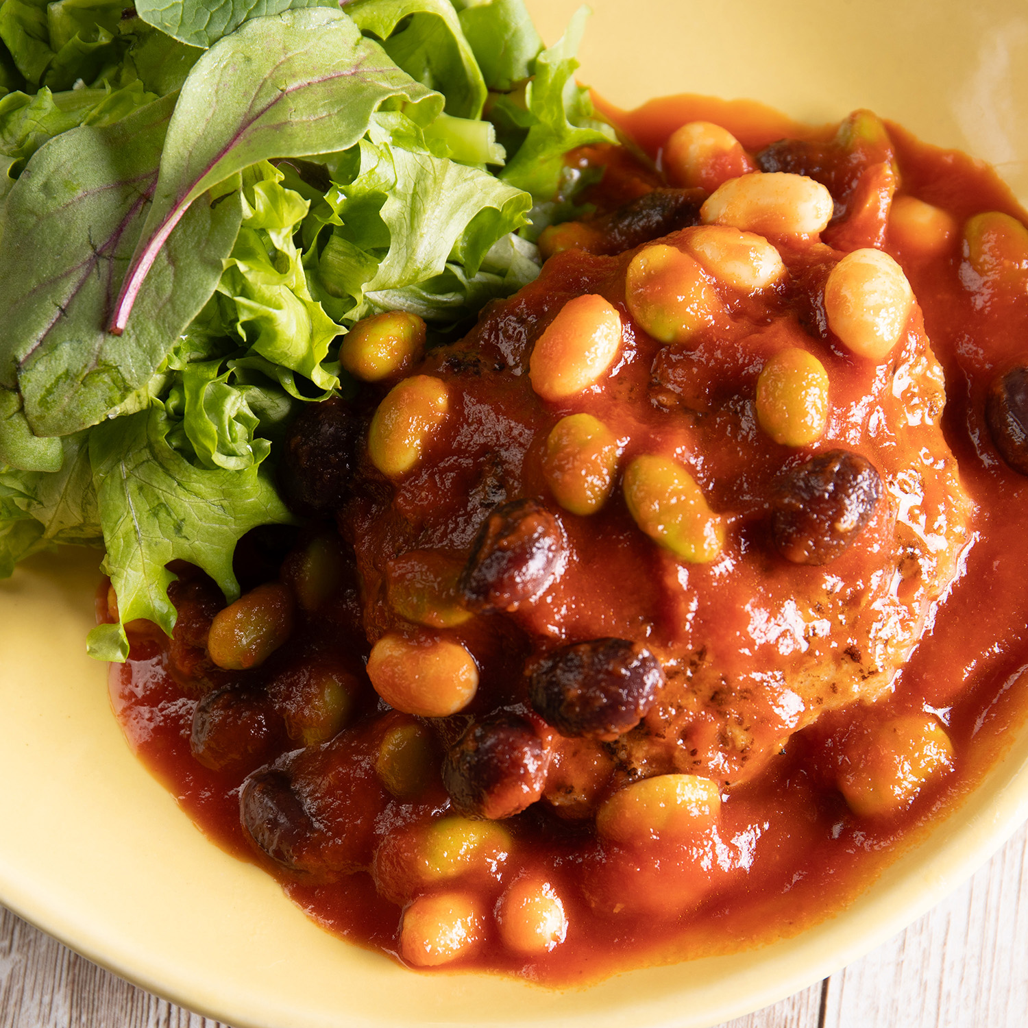 ■三種の豆のトマト煮込み豆腐ハンバーグ2個<冷凍>