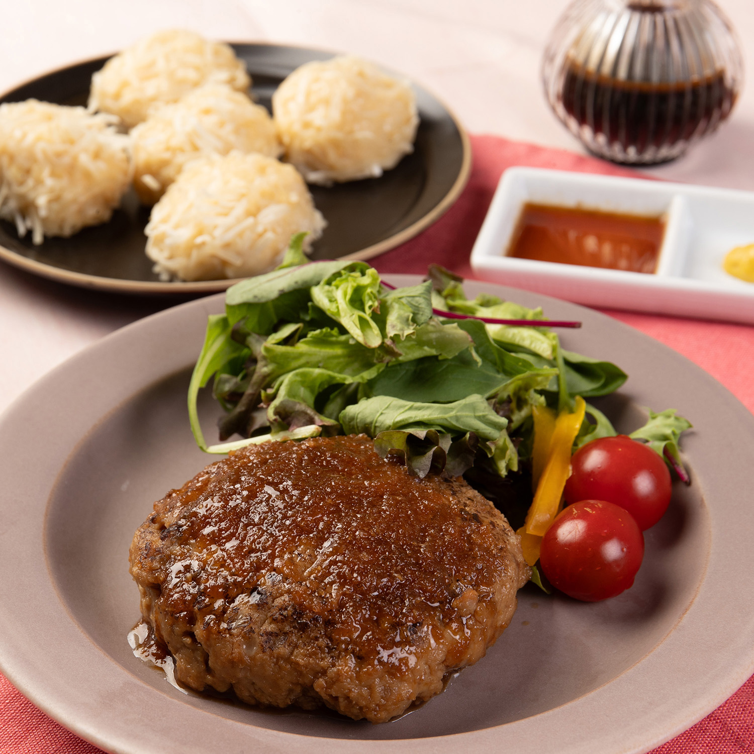 とうふしゅうまいと豆腐ハンバーグセット