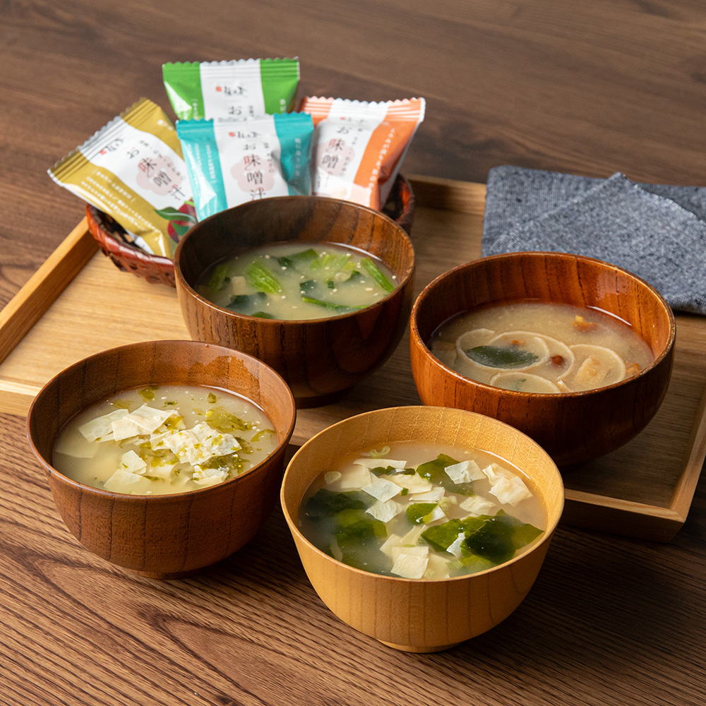 初回割引【定期】ゆきぴりか味噌使用のお味噌汁定期便(4種×各2)