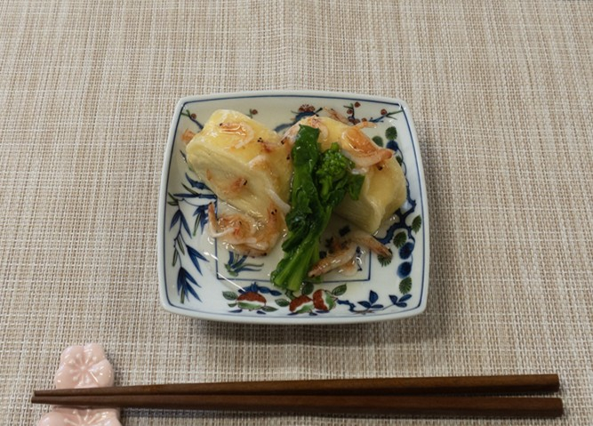 湯葉揚げの桜海老あんかけ